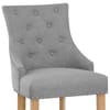 Ascot Oak Stool Grey Fabric