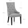 Ascot Dining Chair Grey Fabric