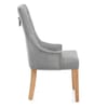 Ascot Oak Dining Chair Grey Fabric