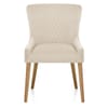 City Oak Chair Cream Velvet