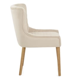 City Oak Chair Cream Velvet