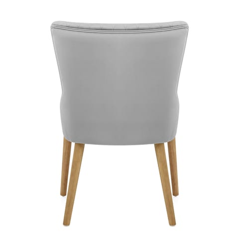 City Oak Chair Grey Velvet
