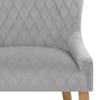 City Oak Chair Grey Velvet