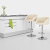 Cream Faux Leather Eclipse Bar Stool