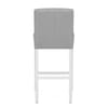 Crawford Bar Stool Grey Fabric