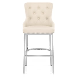 Grange Bar Stool Cream Leather