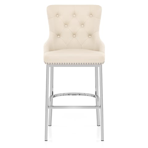 Grange Bar Stool Cream Leather