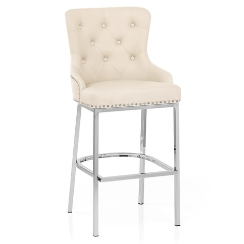 Grange Bar Stool Cream Leather