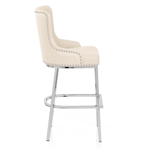 Grange Bar Stool Cream Leather