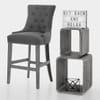 Etienne Bar Stool Charcoal Fabric