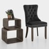 Kensington Dining Chair Black Velvet