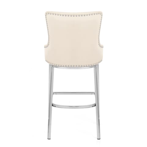 Grange Bar Stool Cream Leather