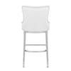Grange Bar Stool White Leather