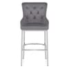 Grange Bar Stool Grey Velvet