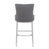 Grange Bar Stool Grey Velvet