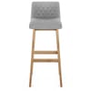 Colt Oak Stool Grey Velvet