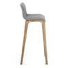 Colt Oak Stool Grey Velvet