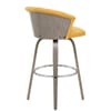 Concerto Wooden Stool Mustard Velvet