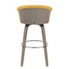 Concerto Wooden Stool Mustard Velvet