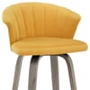 Concerto Wooden Stool Mustard Velvet