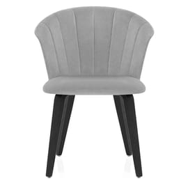 Scroll Dining Chair Grey Velvet