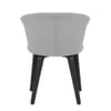 Scroll Dining Chair Grey Velvet
