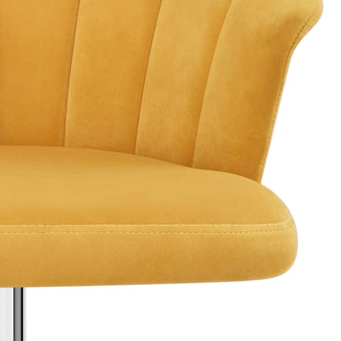 Symphony Bar Stool Mustard Velvet