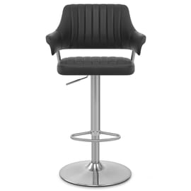 Skyline Brushed Bar Stool Black