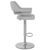 Skyline Brushed Stool Grey Fabric