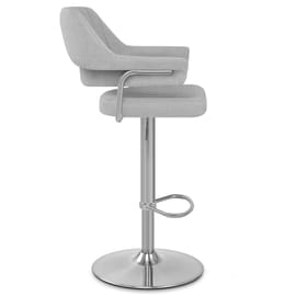 Skyline Brushed Stool Grey Fabric