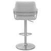 Skyline Brushed Stool Grey Fabric