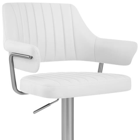 Skyline Brushed Bar Stool White