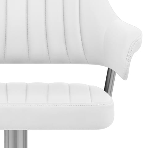 Skyline Brushed Bar Stool White