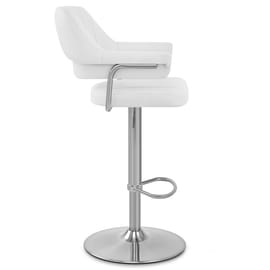 Skyline Brushed Bar Stool White