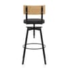 Urban Oak Industrial Stool Black