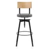 Urban Oak Industrial Stool Grey