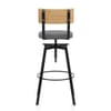 Urban Oak Industrial Stool Grey