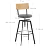 Urban Oak Industrial Stool Grey