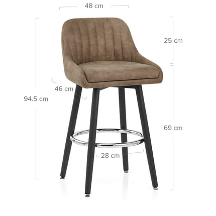 Hamilton Bar Stool Antique Brown Dimensions