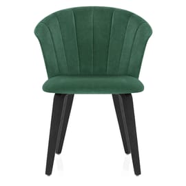 Scroll Dining Chair Green Velvet