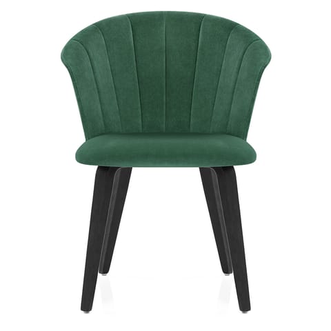 Scroll Dining Chair Green Velvet