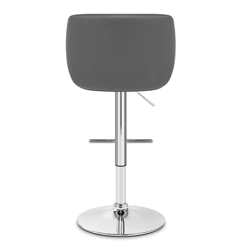 Dakota Bar Stool Grey Leather