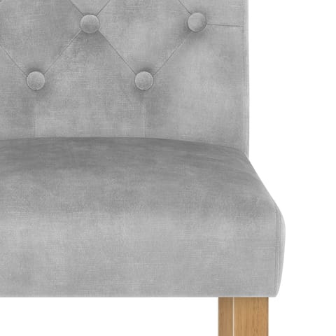 Banbury Oak Dining Chair Grey Velvet