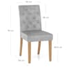 Banbury Oak Dining Chair Grey Velvet