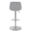 Scoop Brushed Stool Grey Velvet
