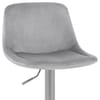 Scoop Brushed Stool Grey Velvet