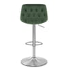 Scoop Brushed Stool Green Velvet