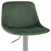 Scoop Brushed Stool Green Velvet