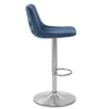 Scoop Brushed Stool Blue Velvet