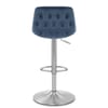 Scoop Brushed Stool Blue Velvet